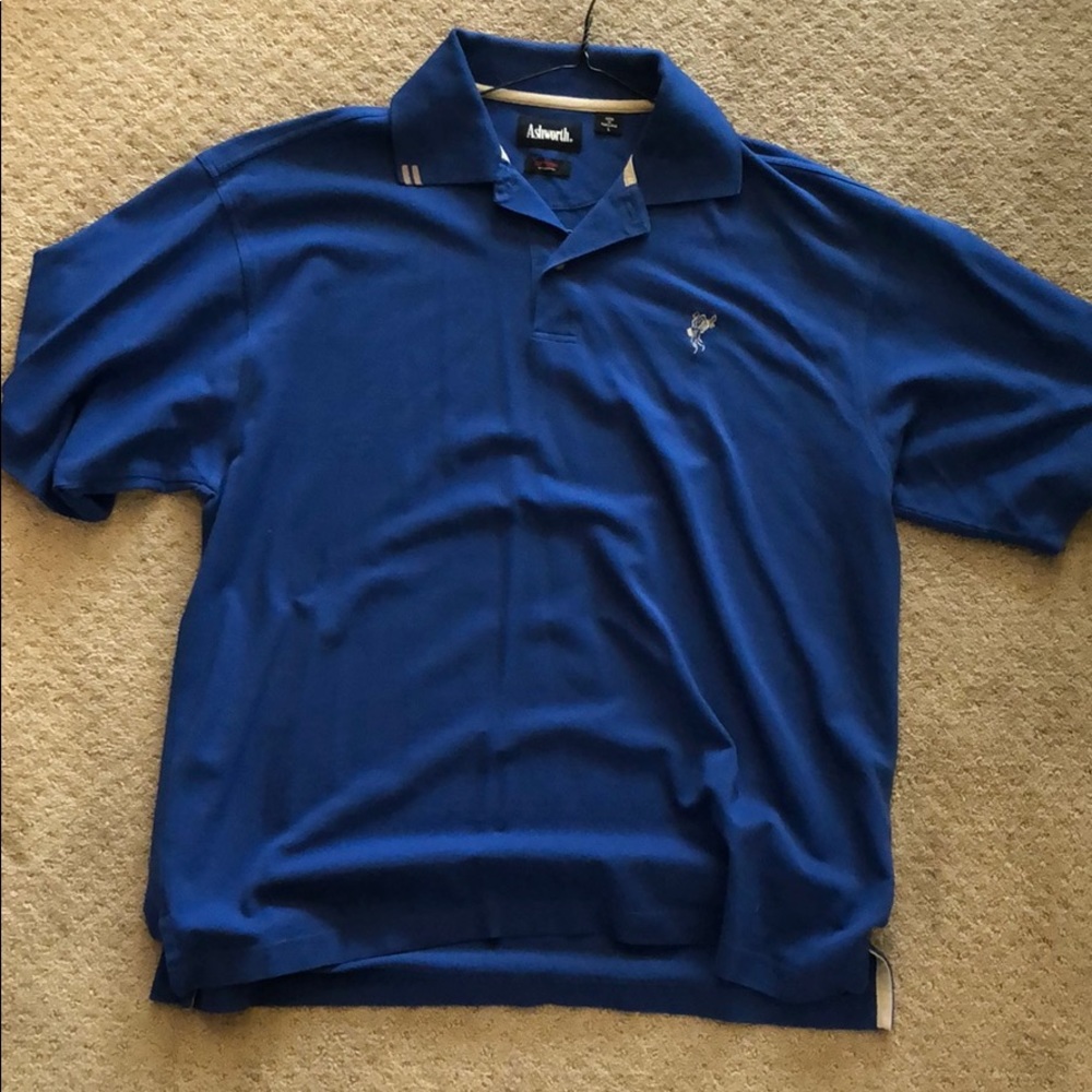Ashworth blue polo shirt